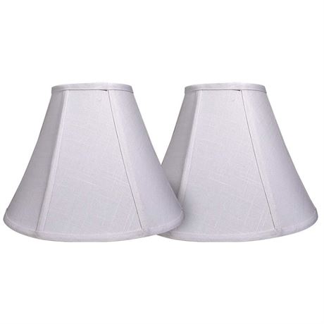 TOOTOO STAR Double White Lamp Shade Set of 2, Large Bell Lampshade for Floor