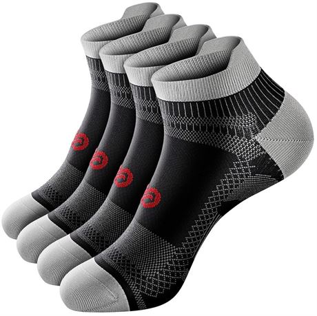 PAPLUS Ankle Compression Sock for Men and Women 2/4/6 Pairs, Low Cut
