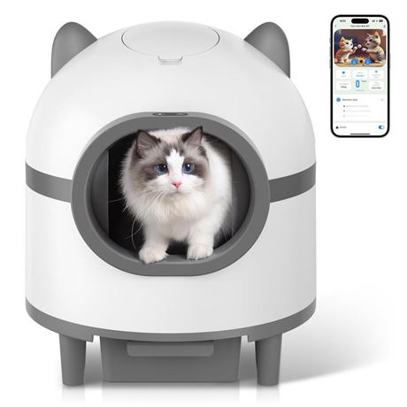 Lpettog Self Cleaning Cat Litter Box, Automatic Litter Box with App Control,Cat