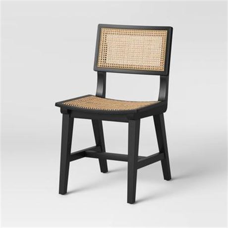 Tormod Backed Cane Dining Chair Black/Natural - Threshold™