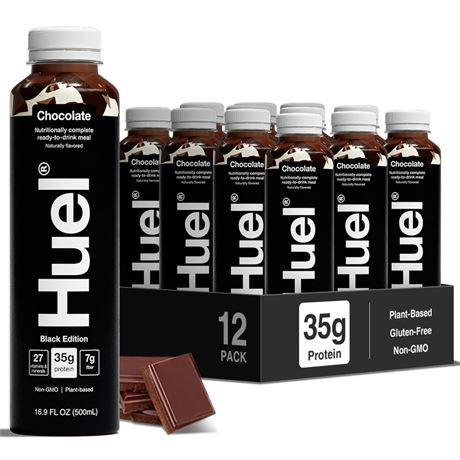 Huel Black Edition Ready-to-Drink | Chocolate Meal Replacement Shake | 35g High
