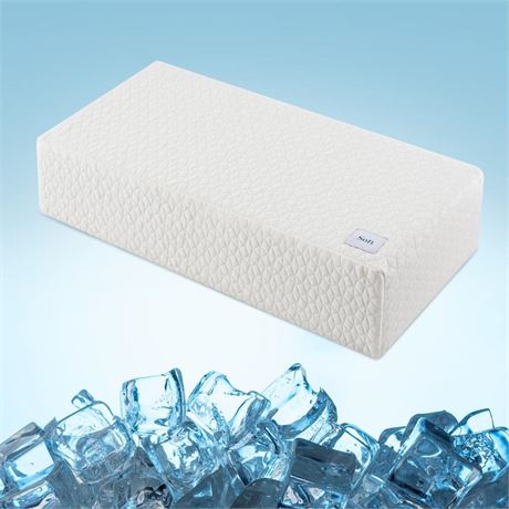 HARBOREST Ice Cube Cooling Pillow for Side Sleepers Memory Foam Side Sleeper