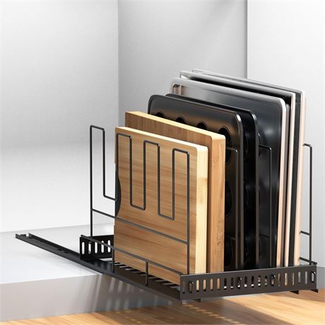 Housolution Pull Out Large Baking Tray and Cookie Sheet Organizer, 21.5" Deep