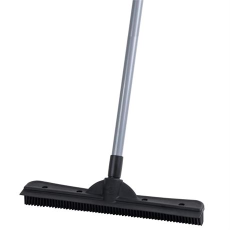 FURemover Compact Pet Hair Remover Rubber Broom with Carpet Rake and Squeegee,