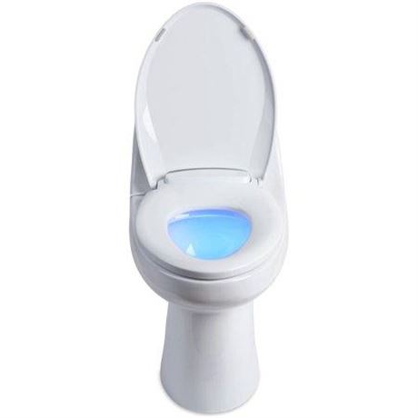 Brondell LumaWarm Heated Nightlight Toilet Seat  Elongated White