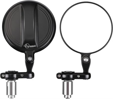 KEMIMOTO Universal Motorcycle Mirror, 360° Rotatable Motorcycle Handlebar Bar