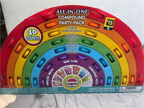40 count play dough plus 8 different add ins