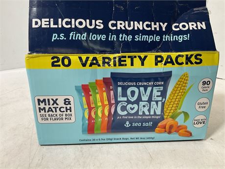 Love corn 20 variety packs