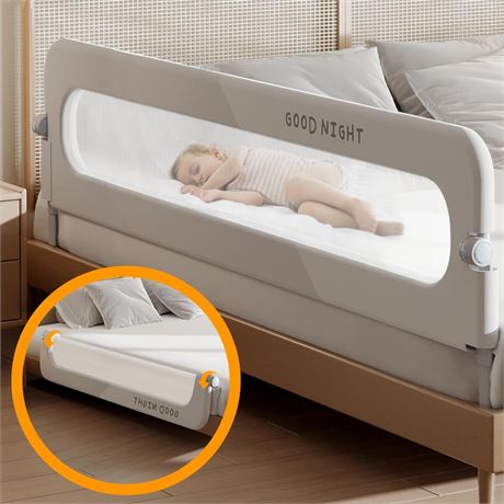 Foldable Toddler Bed Rails - Kids Guard Bumper for Crib Safe Bed Side Rail for