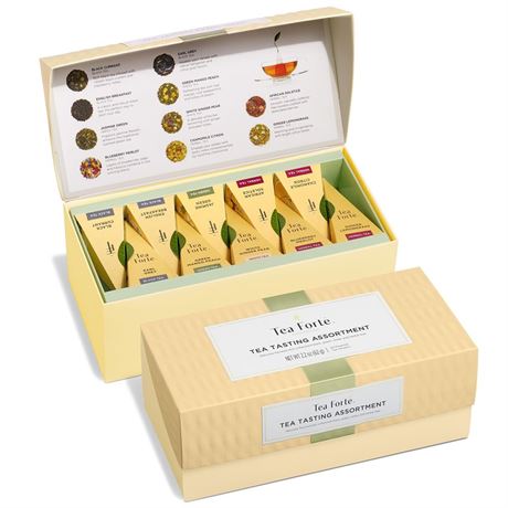 Tea Forte Premium Presentation Box Gift Set Sampler, 20 Count, Assorted Blends