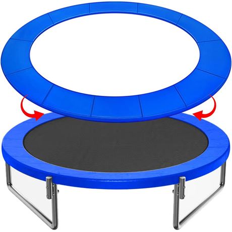 Trampoline Spring Cover, 12FT Trampoline Pad Replacement Blue, Foam Trampoline