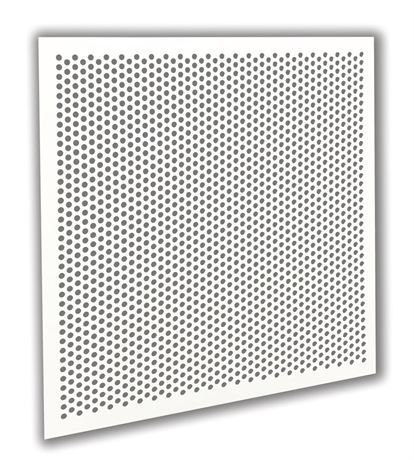 White Plastic Perforated Tile/Return with 3/8" Perforations #4994W-100-375-1pack