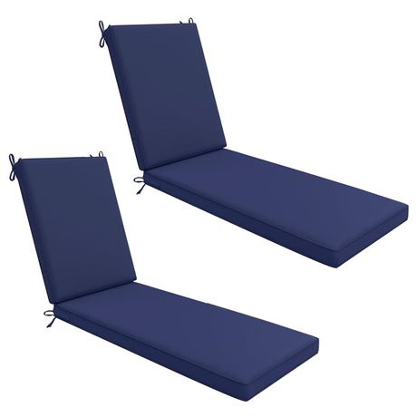 AAAAAcessories Outdoor Chaise Lounge Cushions for Patio Furniture Lounge Chairs