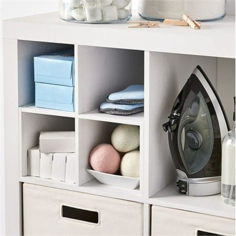 Better Homes & Gardens Quad Shelf Insert for Cube Organizers  White Texture