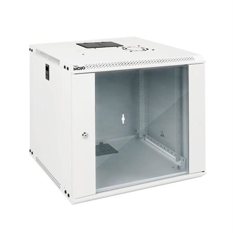 9U Wall Mount Rack Network Cabinet for 19" IT Equipment,with Lockable Glass
