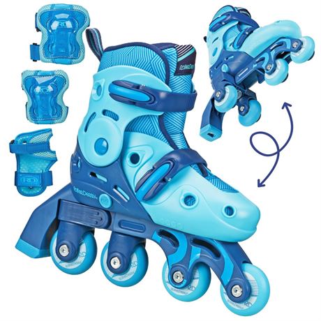 Roller Derby Boy's Switch 2-in-1 Combo Adjustable Skate Size Medium (13-3) with