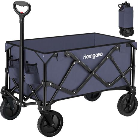 Collapsible Folding Wagon Cart,Heavy Duty Garden Cart with All Terrain