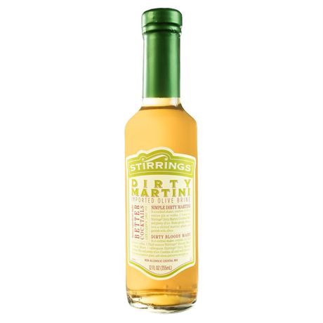 Stirrings Dirty Martini Mix, 355ml Glass Bottle