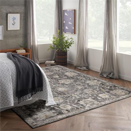 Nourison Oushak Home Traditional 6x9" Area -Rug, Easy -Cleaning, Non Shedding,