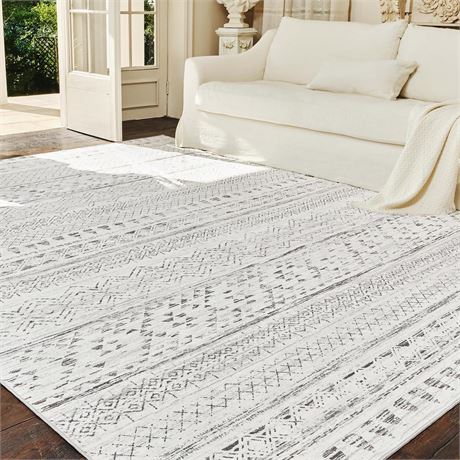 5x7 Area Rugs for Living Room Rugs Machine Washable Rug Neutral Carpet Soft