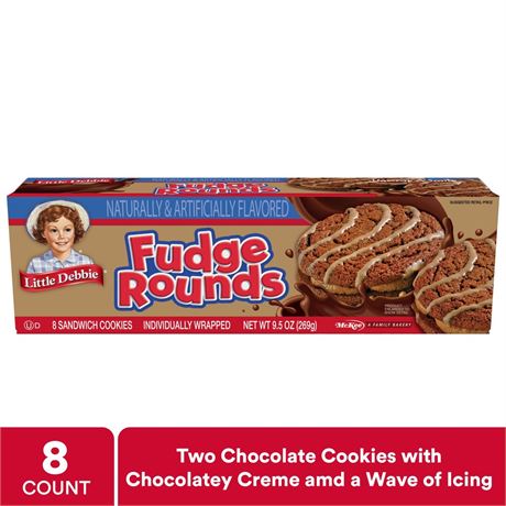 Little Debbie Snacks Fudge Rounds, 8ct