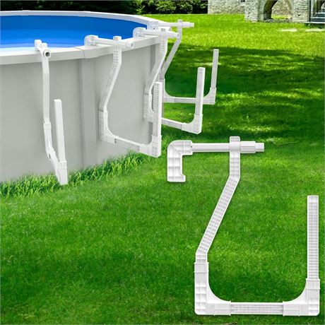 YYV Solar Cover Holder, 4 Pack Adjustable Solar Saddle Pool Cover Hooks Storage