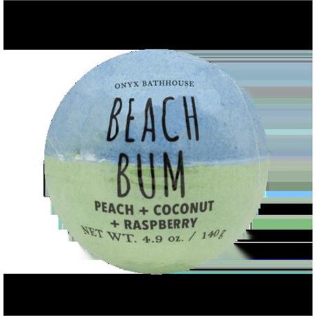 7 pack Onyx Bathhouse Beach Bum Peach  Coconut  & Raspberry Bath Bomb  4.9 Oz.