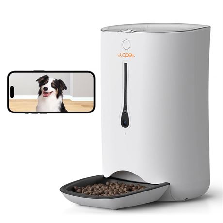 WOPET 7L Automatic Dog Feeder with Camera, 5G WiFi Cat Food Dispenser,