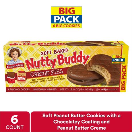 Little Debbie Big Pack Nutty Buddy Creme Pies (2Boxes)