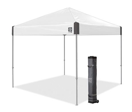 E-Z UP Ambassador Instant Pop Up Canopy Tent, 10' x 10', Roller Bag and 4 Piece