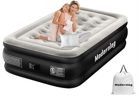 Twin Air Mattress with Built in Electric Pump, Non-Leaking Self Inflatable