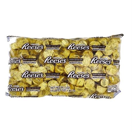 REESE S  Miniatures Gold Foils Milk Chocolate Peanut Butter Cups Candy  Bulk