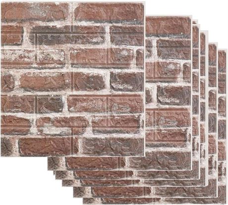 40PCS 3D Wall Panels Peel and Stick Faux Brick Wall Panels Self-Adhesive 3D