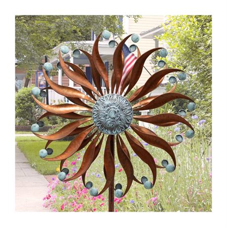 Metal Wind Spinner for Garden and Yard - Kinetic Wind Spinners Outdoor Large