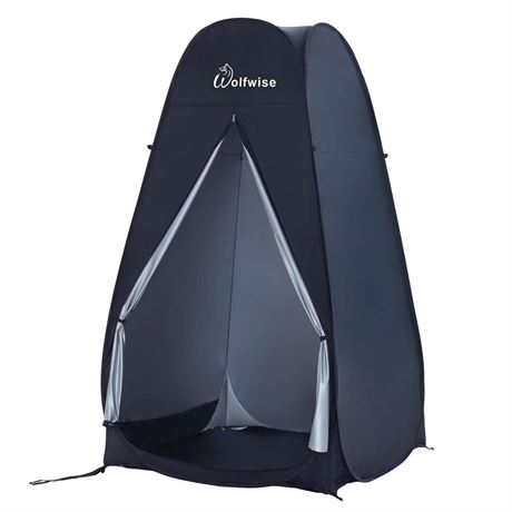 WolfWise 6.6FT Portable Pop Up Shower Privacy Tent Spacious Dressing Changing
