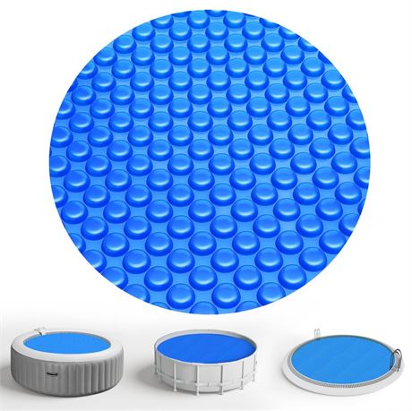 Solar Pool Cover 6 ft Round for 6-24ft Above Ground Inground Pools, Hot Tub Spa