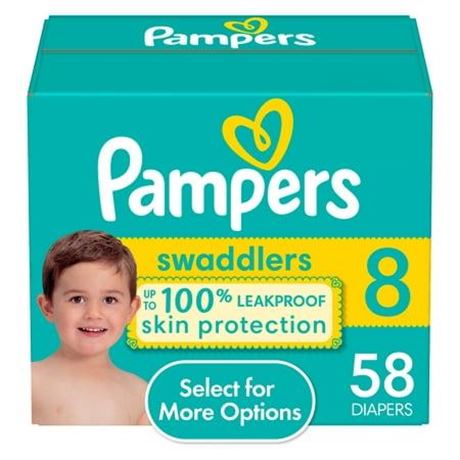 Pampers Swaddlers Diapers  Size 8  58 Count (Select for More Options)