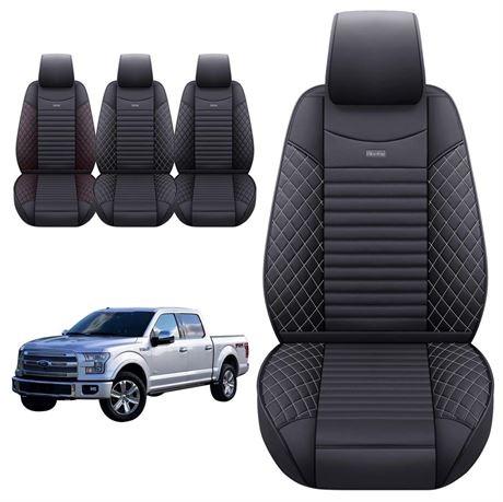 Aierxuan 2 Front Seat Covers 2009-2024 Ford F150 Truck Pickup Crew Regular