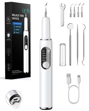 RELACS 7000 Plaque Remover for Teeth, Tartar Remover for Teeth, Dental Calculus