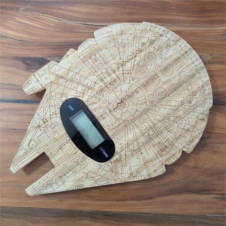 Millennium Falcon Digital Kitchen Scale, Bamboo LED Display