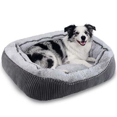 Washable Dog Beds for Medium Dogs, Rectangle Medium Large Sized Dog Bed, Soft