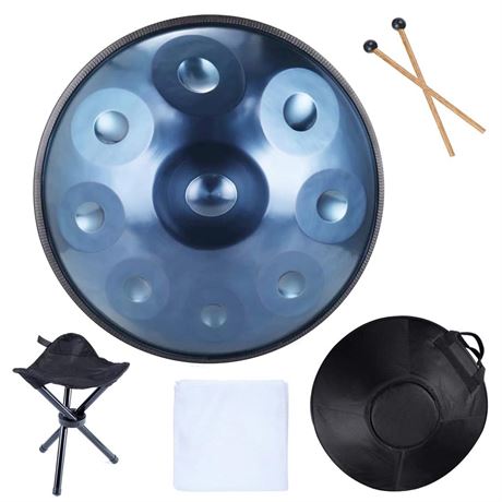 Handpan Drums Sets D Minor 18 inches Steel Hand Drum with Soft Hand Pan Bag, 2