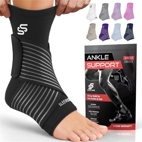 Sleeve Stars Ankle Brace for Sprained Ankle, Ankle Support for Women & Men,