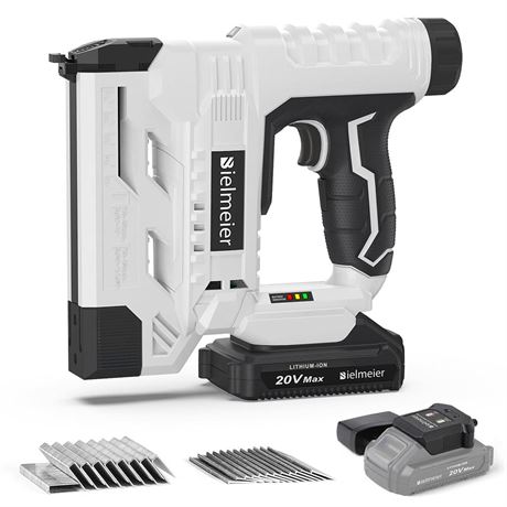 20V Nail Gun Battery Powered 18 Gauge, 2-in-1 Cordless Brad Nailer Stapler for