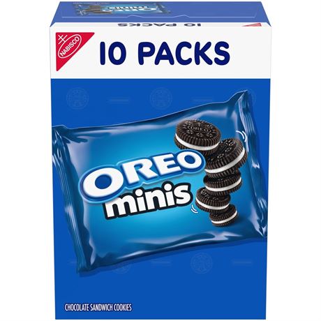 OREO Minis Chocolate Sandwich Cookies, 10 Snack Packs