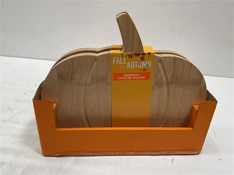 OFFSITE 2 Pcs Halloween Pumpkin Wooden Cutting Board 11.81 x 9.25 Inch