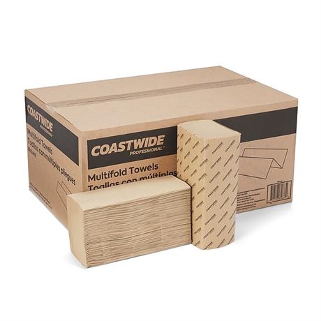 Coastwide Professional™ Multifold Paper Towels, 1-ply, 250 Sheets/Pack, 16