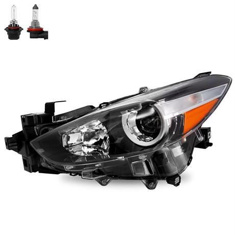 Headlight Assembly Fit for 2017 2018 Mazda 3 Sedan 4-Door OE Style Projector