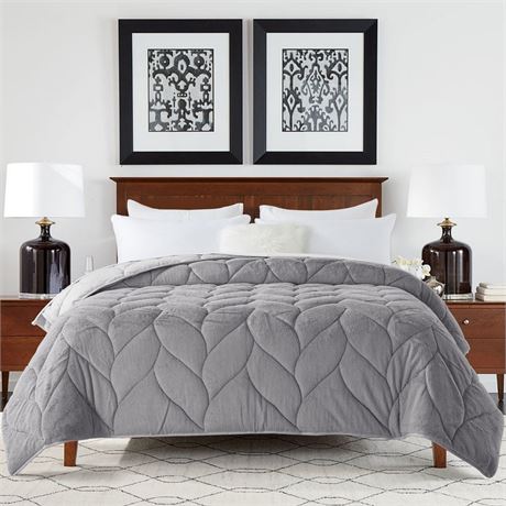 St James Home Waverly Cozy Down Alternative Comforter - King, Gray