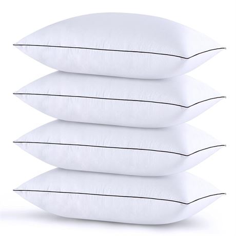 HUXMEYSON Pillows Queen Size Set of 4, Bed Pillows Set of 4, Down Alternative